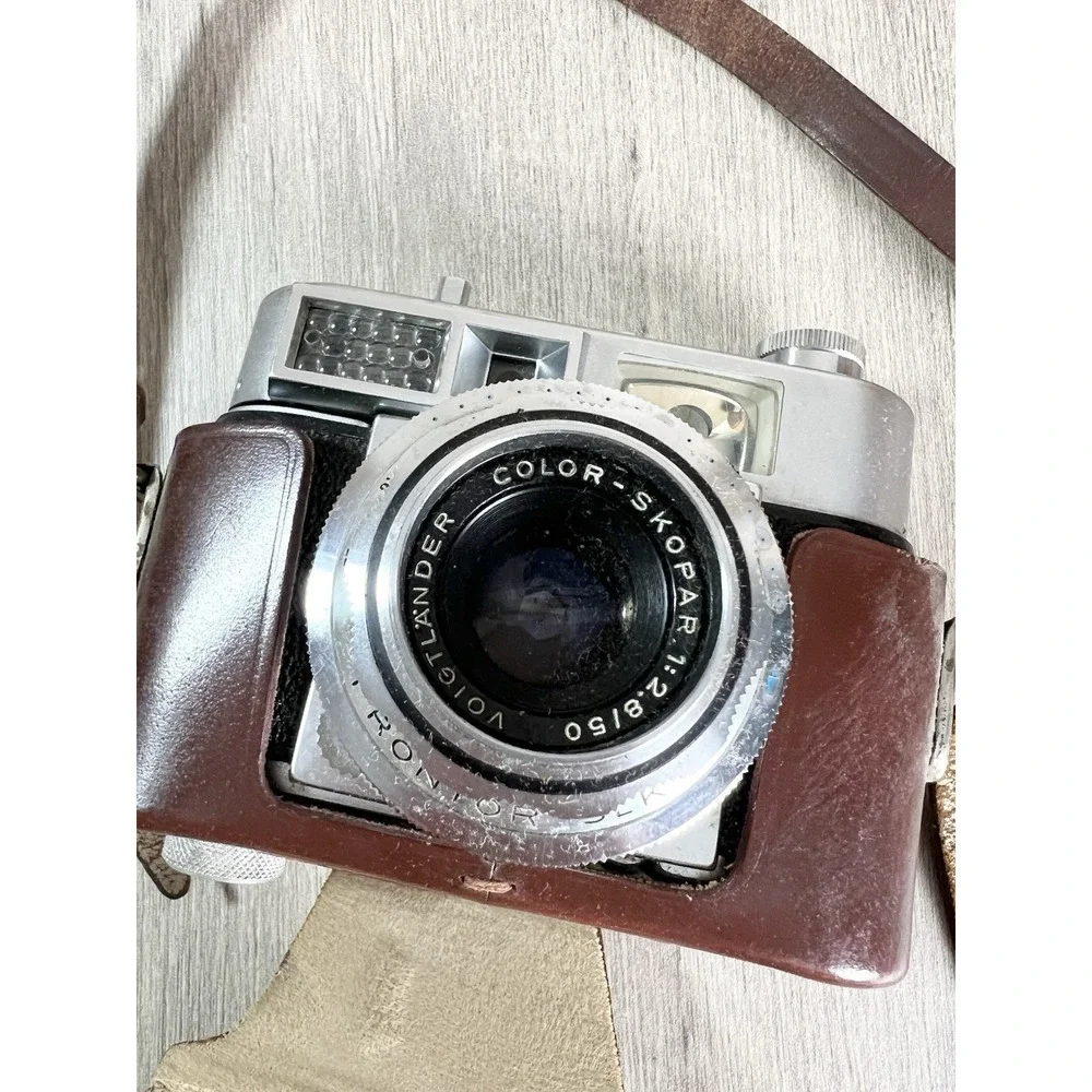 Vintage 1950s Voigtlander Vitomatic II West Germany Camera With Case Untested